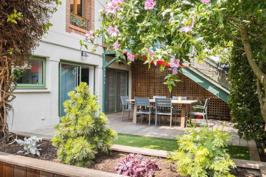 Apt T5 Renove Avec Bureau Jardin Et Parking En Centre Ville Toulouse Exterior foto